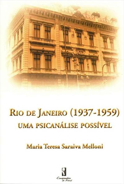 Livro Rio de Janeiro (1937-1959): uma psicanálise possíve...