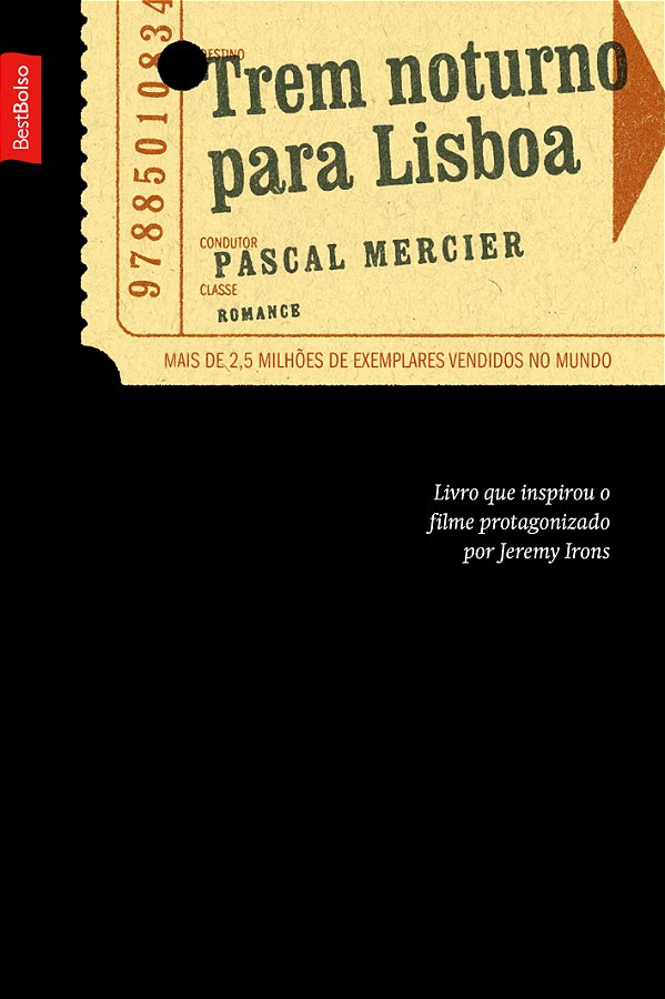 Livro Trem noturno para Lisboa (edição de bolso)