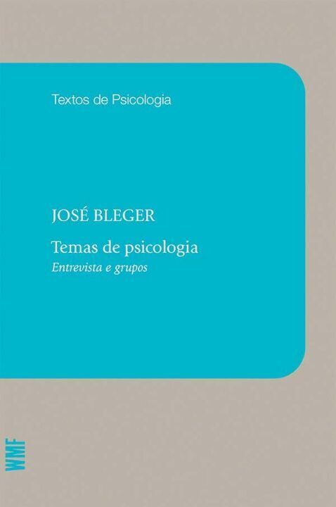 Livro Temas de psicologia: Entrevista e grupos
