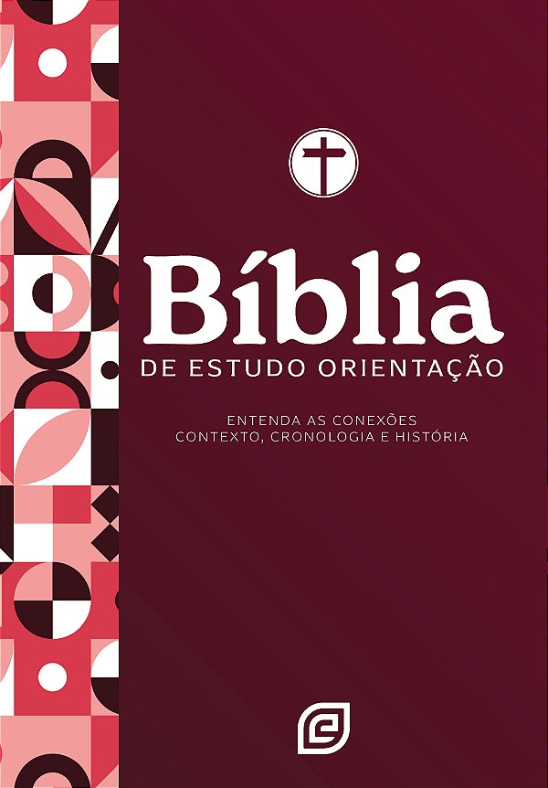 Livro Bíblia de Estudo Orientação - Capa Red Minimal - Ve...