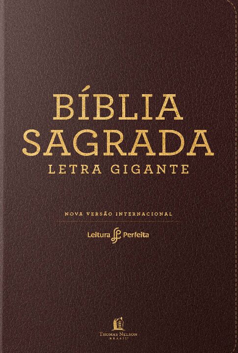Livro Bíblia NVI, Couro Soft, Marrom, Letra Gigante, Leit...
