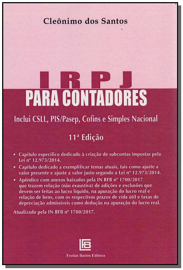Livro Irpj Para Contadores - 11Ed/18