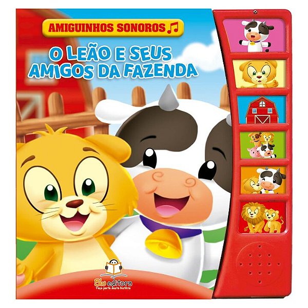 Livro Amiguinhos Sonoros: O Leão E Seus Amigos Da Fazenda