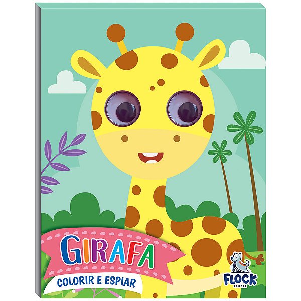 Livro Colorir E Espiar: Girafa
