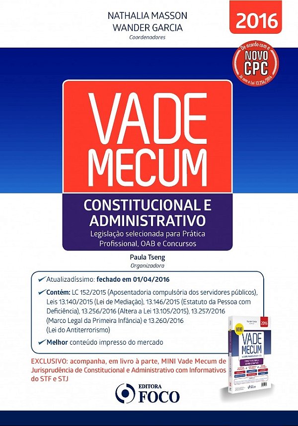 Livro Vade mecum constitucional e administrativo: Legisla...