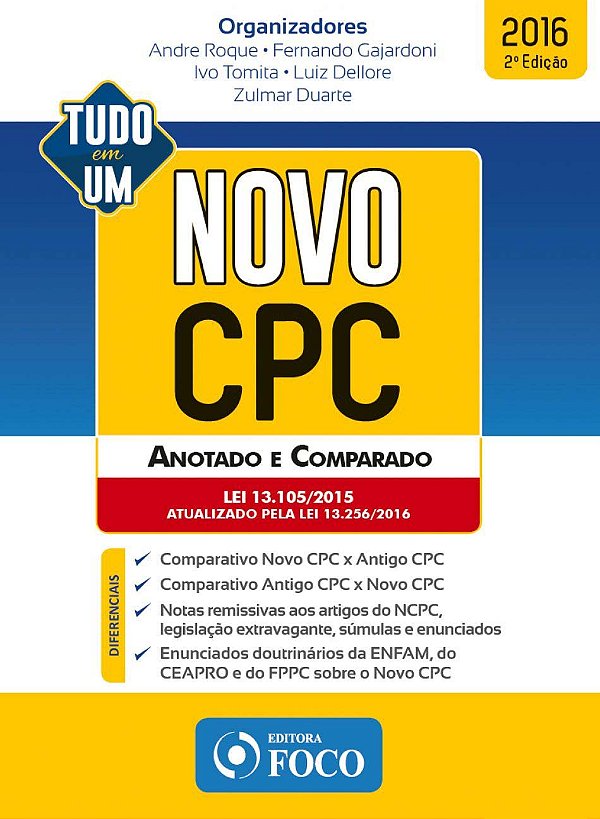 Livro Novo CPC: Anotado e comparado - Tudo em um