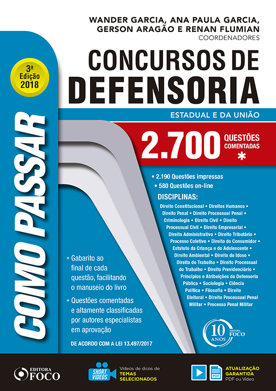 Como Passar em Concursos da Defensoria - 03Ed/18