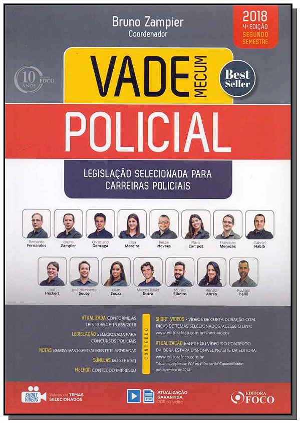 Livro Vade Mecum Policial- Legislação Selecionada Para Ca...
