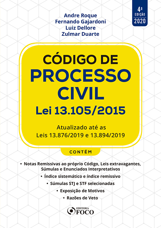 Livro Código de processo civil: lei 13.105/2015
