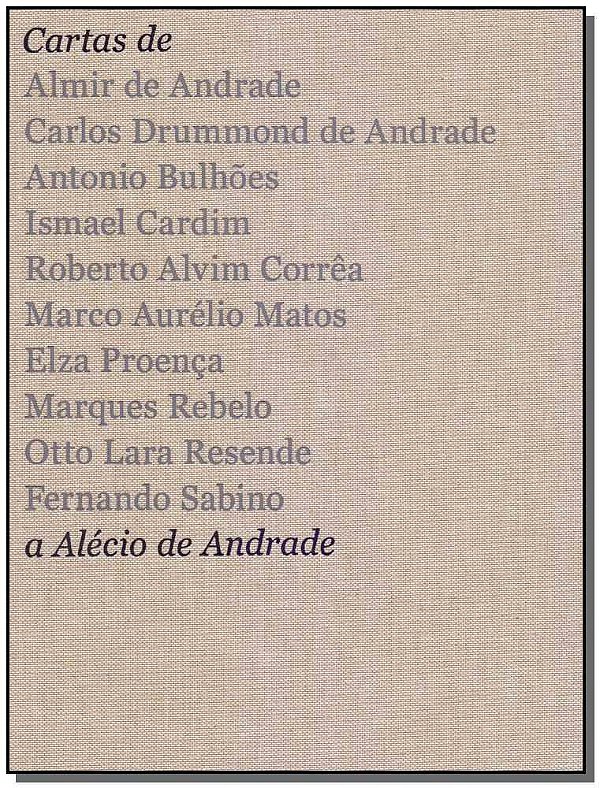 Livro Cartas A Alécio De Andrade