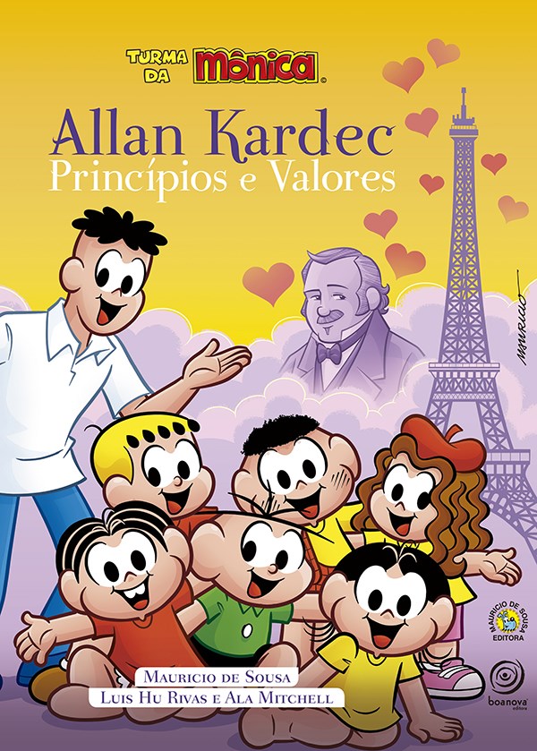 Livro Allan Kardec princípios e valores - Turma da Mônica
