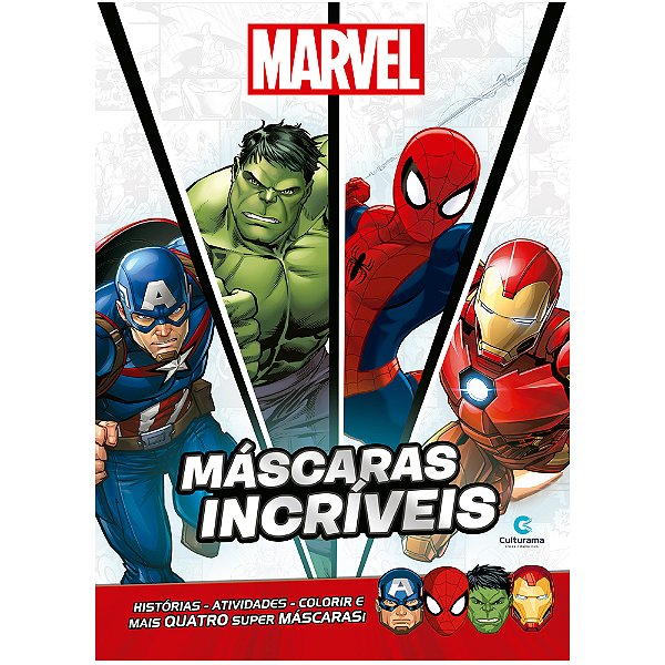 Livro MASCARAS INCRIVEIS MARVEL
