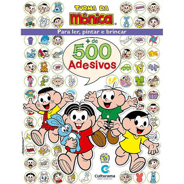 Livro 500 ADESIVOS TURMA DA MÔNICA
