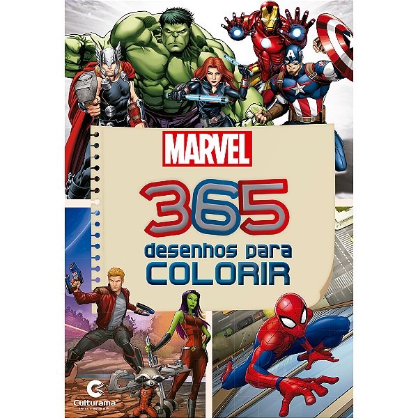 Livro 365 DESENHOS PARA COLORIR MARVEL