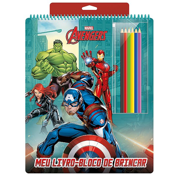Livro MEU LIVRO-BLOCO DE BRINCAR VINGADORES