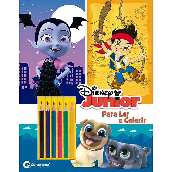 Livro DISNEY JUNIOR LER E COLORIR COM LAPIS