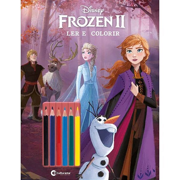 Livro FROZEN 2 LER E COLORIR COM LÁPIS