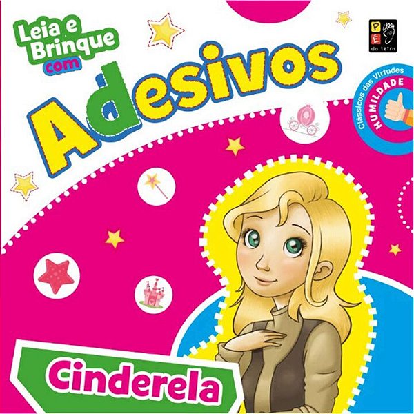 Livro Leia E Brinque Com Adesivos  Cinderela