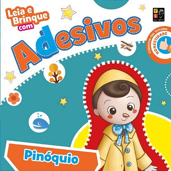 Livro Leia E Brinque Com Adesivos  Pinóquio