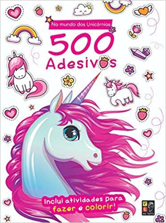 Livro 500 adesivos - mundo dos unicornios