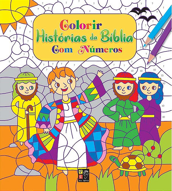 Livro Colorir Histórias Da Bíblia Com Números