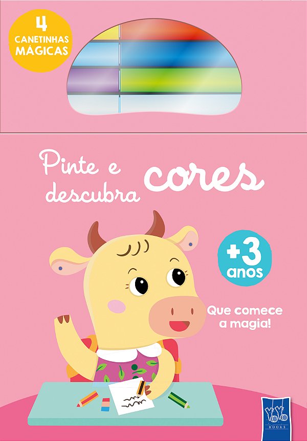 Livro Pinte e descubra cores - Vaca