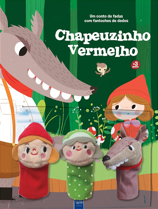 Livro Um conto de fadas com fantoches de dedos - Chapeuzi...