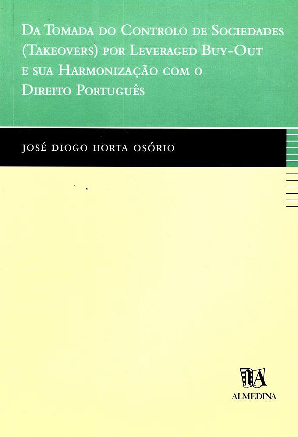 Livro Da tomada do controle de sociedades (takeovers) por...