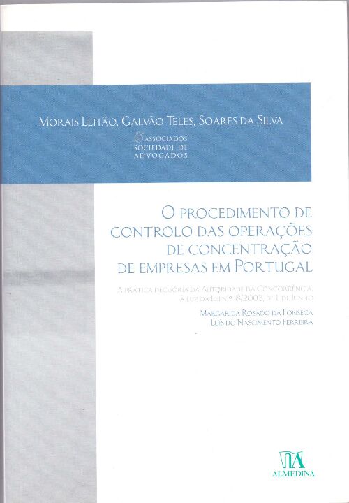 Livro O procedimento de controlo das operações de concent...