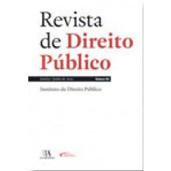 Livro Revista de direito público: ano II, N.º 3 - Janeiro...