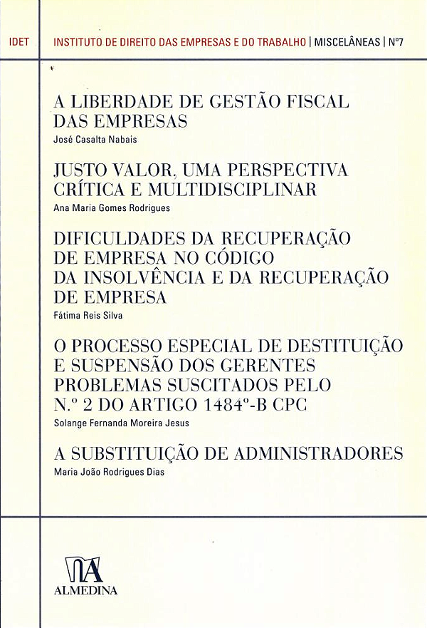 Livro Miscelâneas (Volume 7)