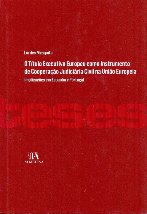 Livro O título executivo europeu como instrumento de coop...