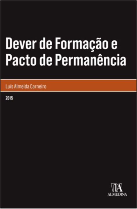 Livro Dever de formação e pacto de permanência
