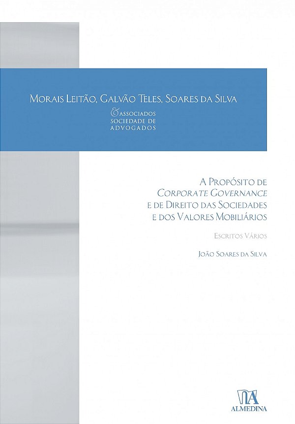 Livro A propósito de corporate governance e de direito da...