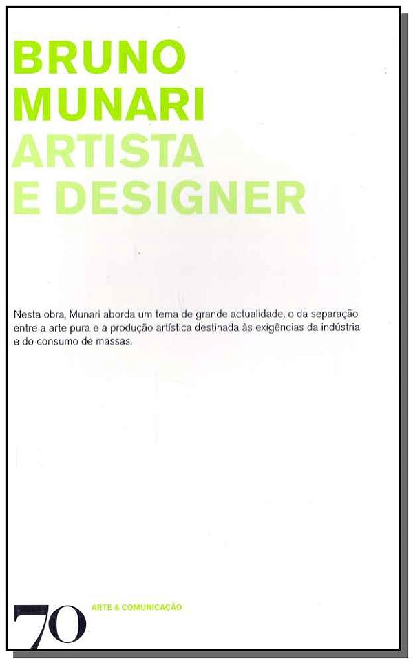 Livro Artista e designer