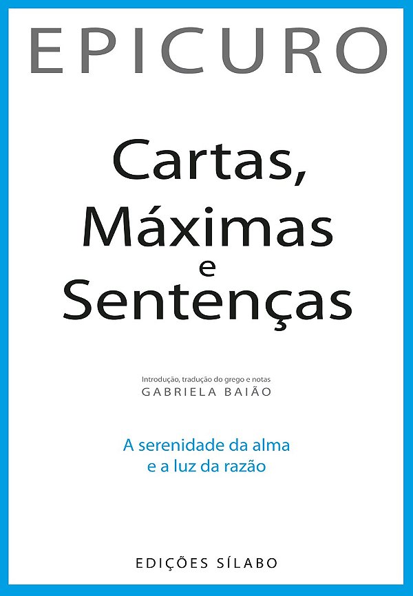 Livro Cartas, Máximas E Sentenças