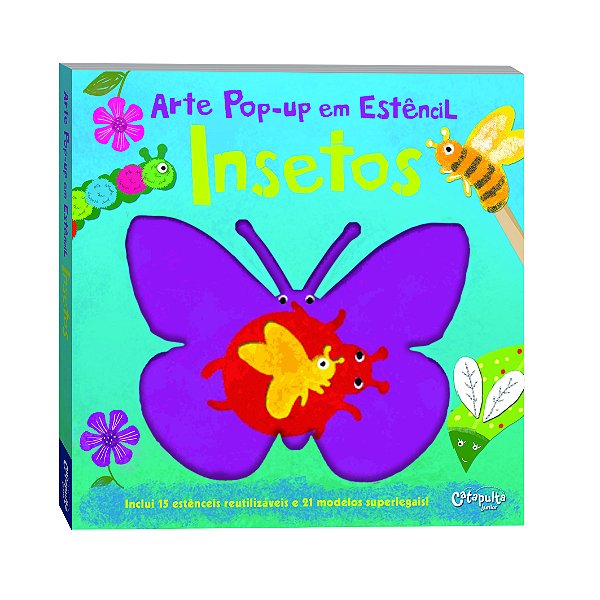 Livro Arte pop-up em estêncil - Insetos
