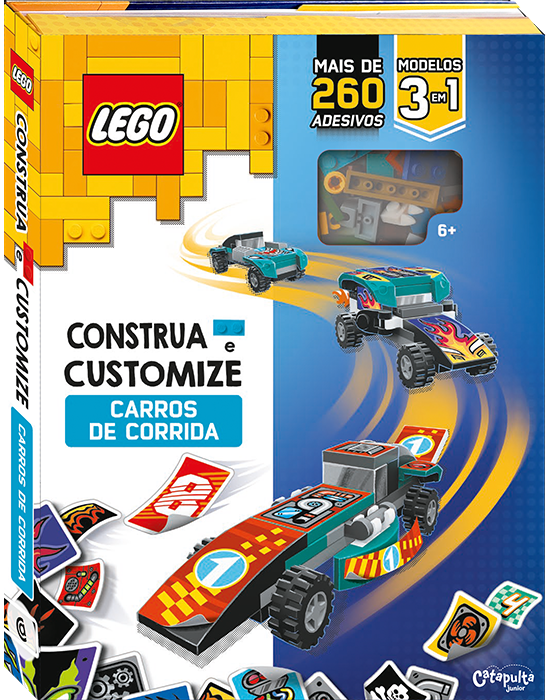 Livro Lego - Construa E Customize - Carros De Corrida