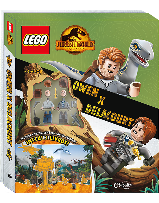 Livro Lego Jurassic Word - Owen X Delacourt