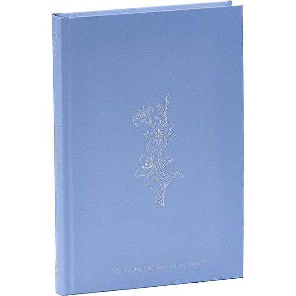 Bíblia Ara, Light Blue, Capa Dura | Sbb | Capa Dura Ilustrada, Flower: Almeida Revista E Atualizada (Ara)