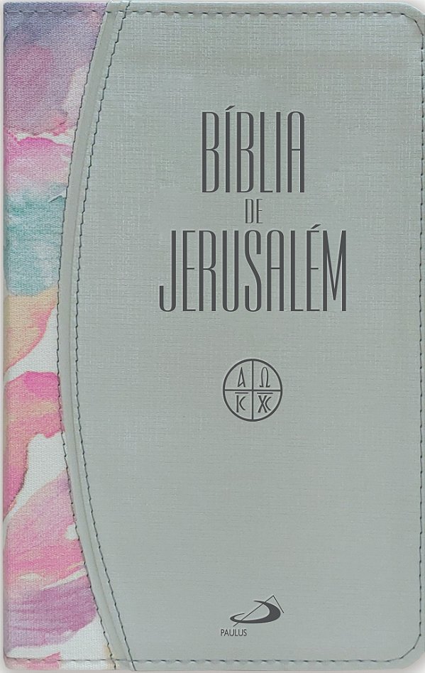 Bíblia de Jerusalém - Média / Zíper - Cinza
