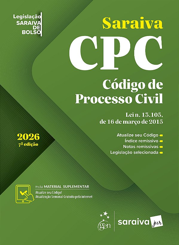 Código de Processo Civil - Legislação Saraiva de Bolso - 7ª Edição 2026