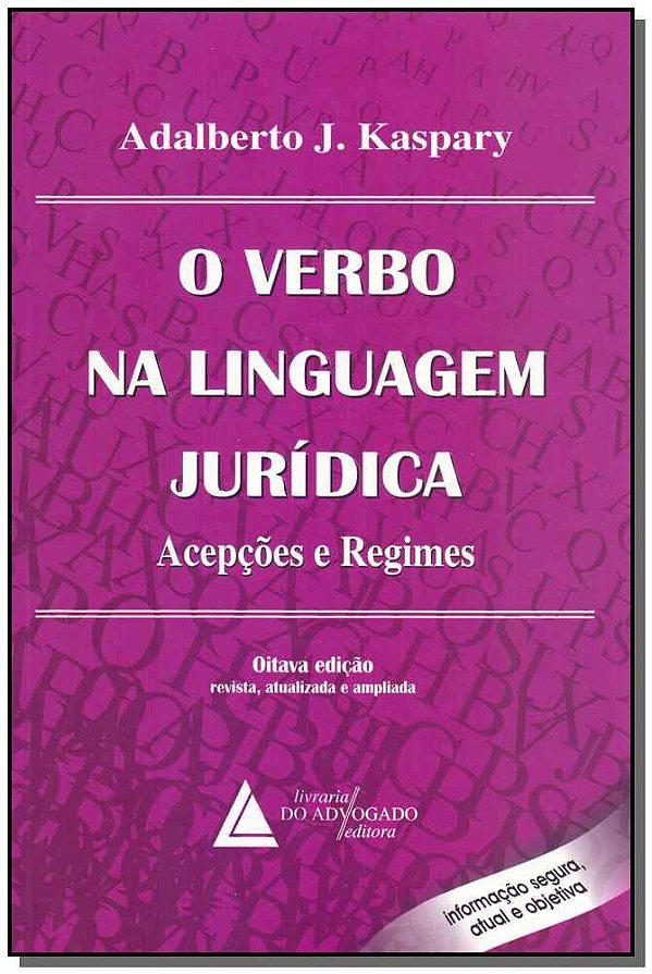 O Verbo Na Linguagem Jurídica - 08Ed/14
