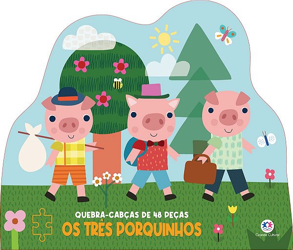 Os três porquinhos - Livro com quebra-cabeça
