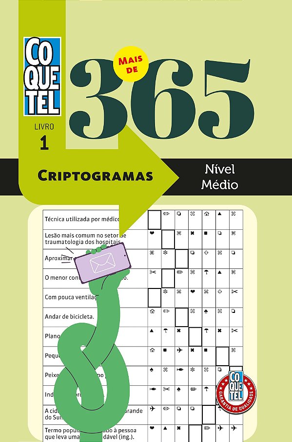 Livro Coquetel Mais de 365 Criptogramas 1
