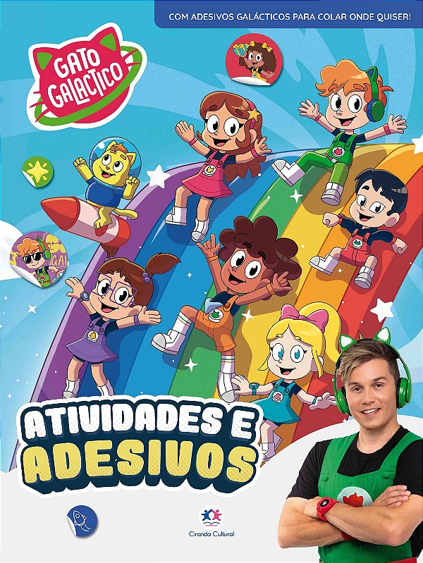 Gato Galactico - Atividades e adesivos