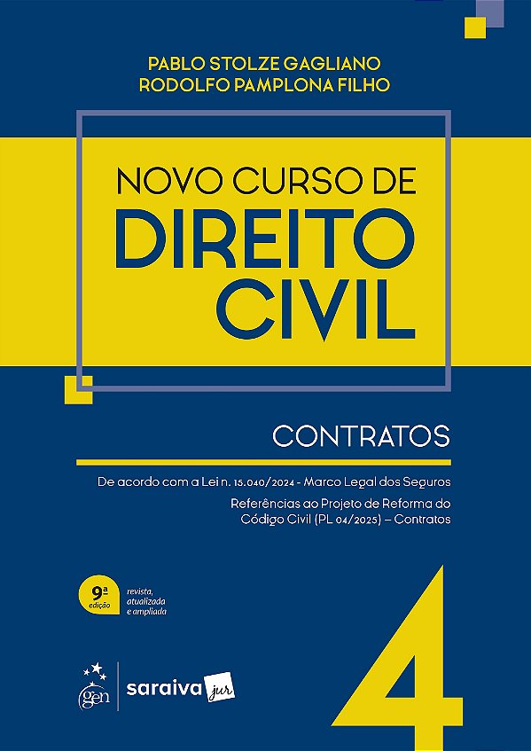 Novo Curso de Direito Civil - Vol.4 - Contratos - 9ª Edição 2026