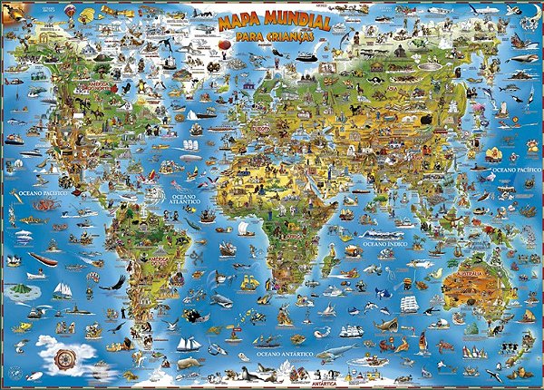 Mapa Mundial Para Crianças