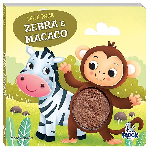 Ler e tocar: zebra e macaco
