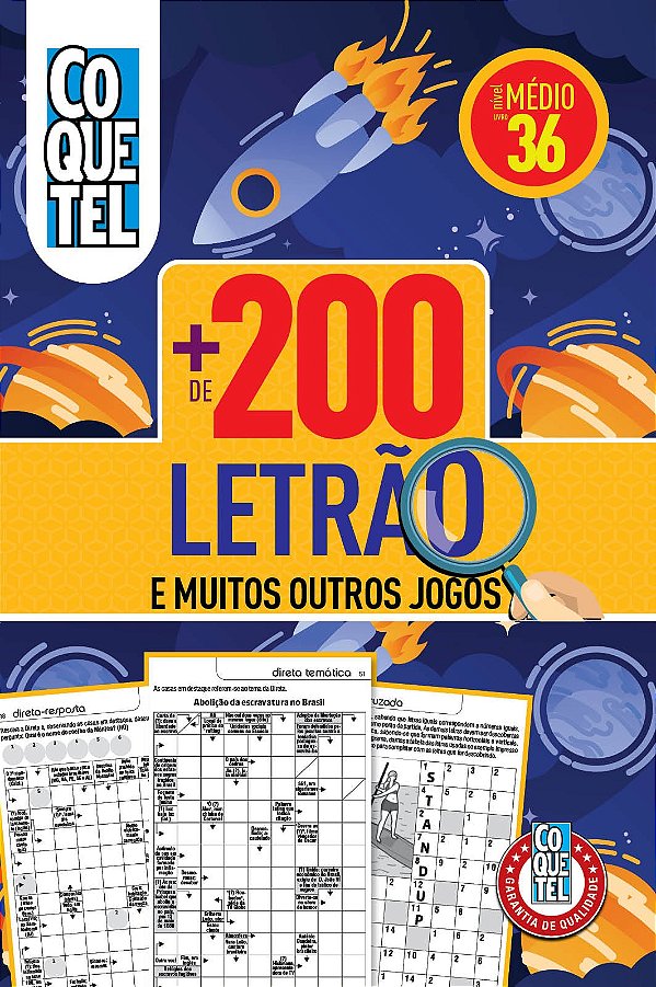 Livro Coquetel Mais de 200 Letrão 36 S/P